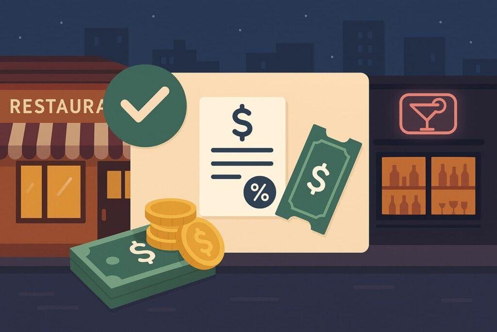 Restaurants & Bars: Auto-grant, Service Charges, and the Broadway Premium